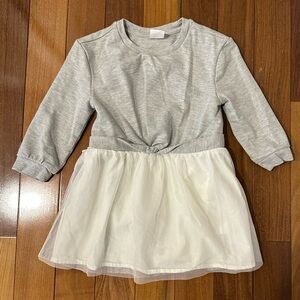 GAP Gray and White Kids Dress